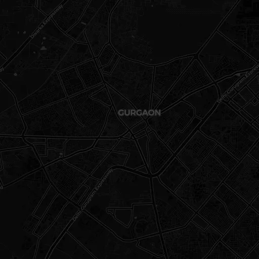Map centered on Gurugram, India